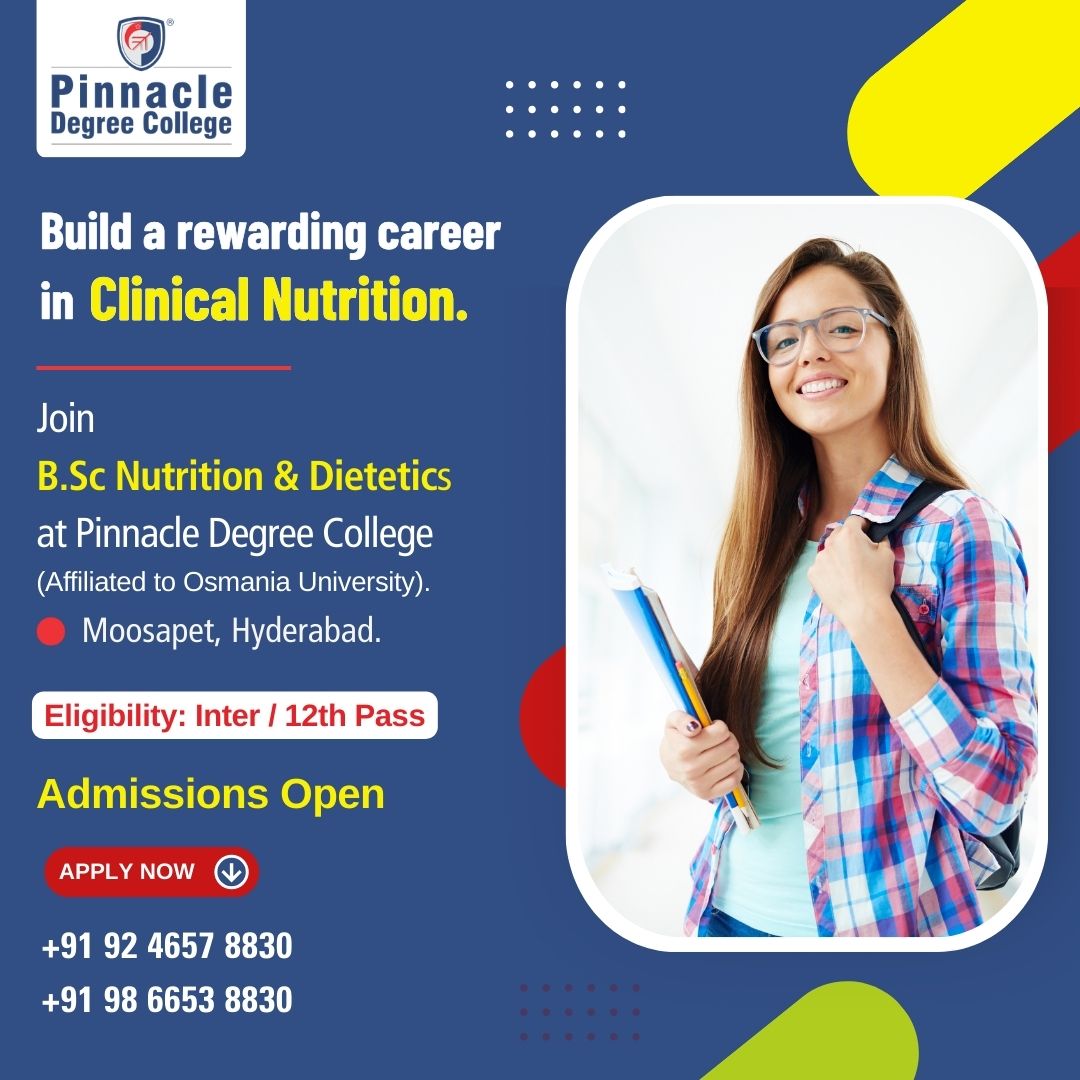 Pinnacle Degree College Facebook ad: BSc Nutrition Admissions Open 2026