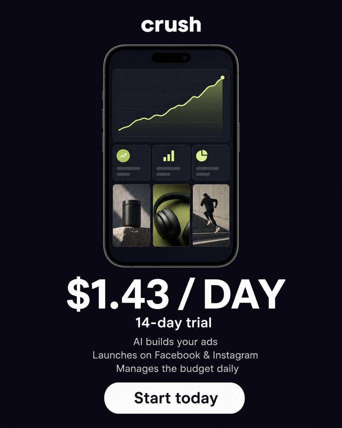 trycrush.ai Facebook ad