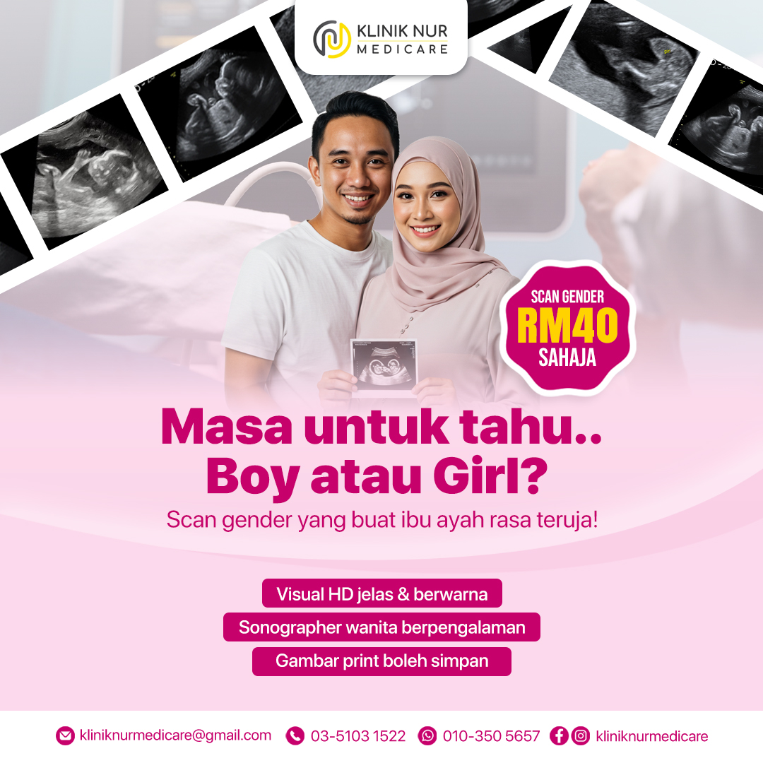 Klinik Nur Medicare Facebook ad: Nak Scan Jantina Baby