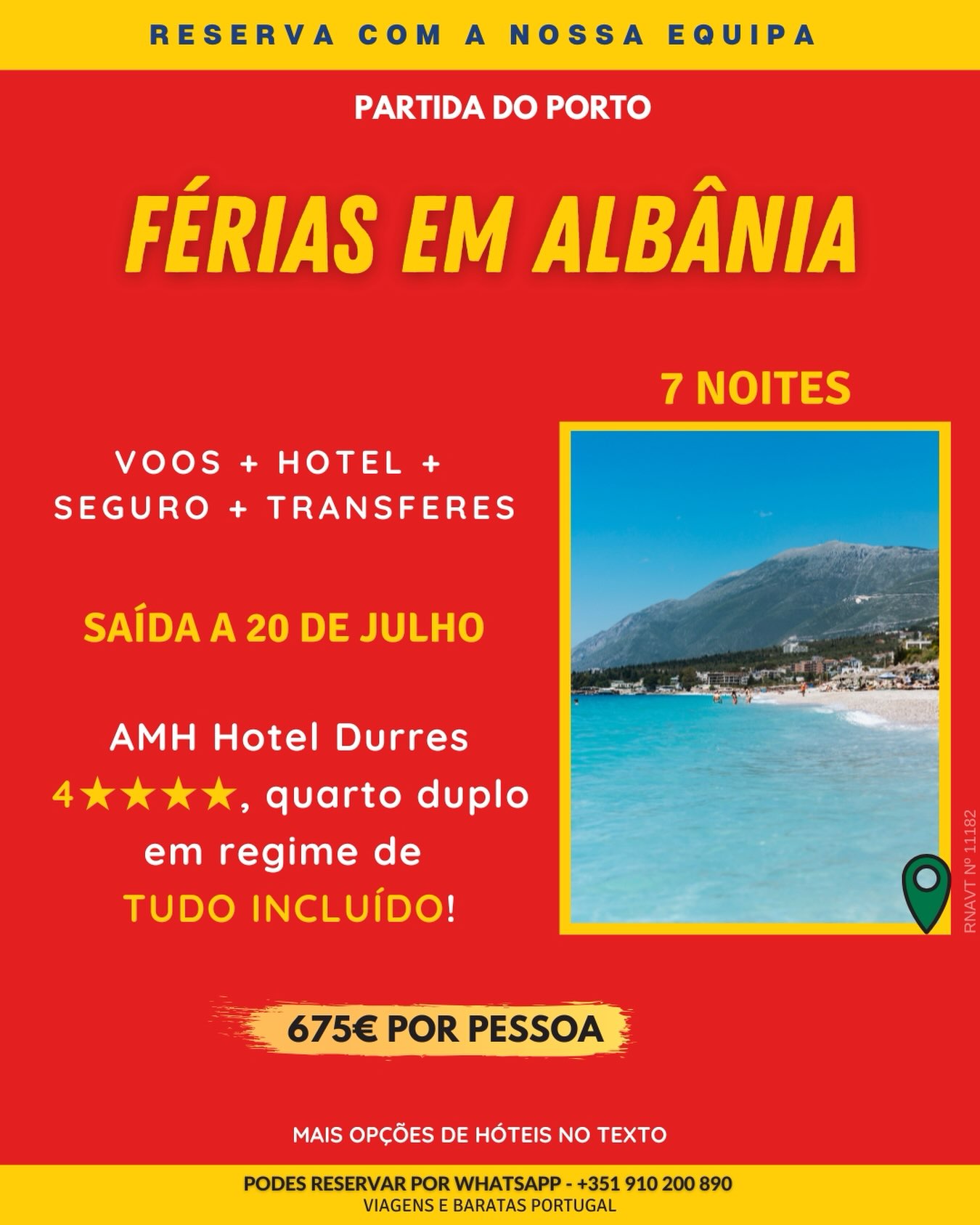 Viagens e Baratas Facebook ad: ÚLTIMOS LUGARES ALBÂNIA