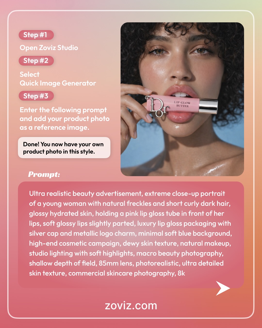 Zoviz Facebook ad: Start creating campaign-ready visuals in minutes.