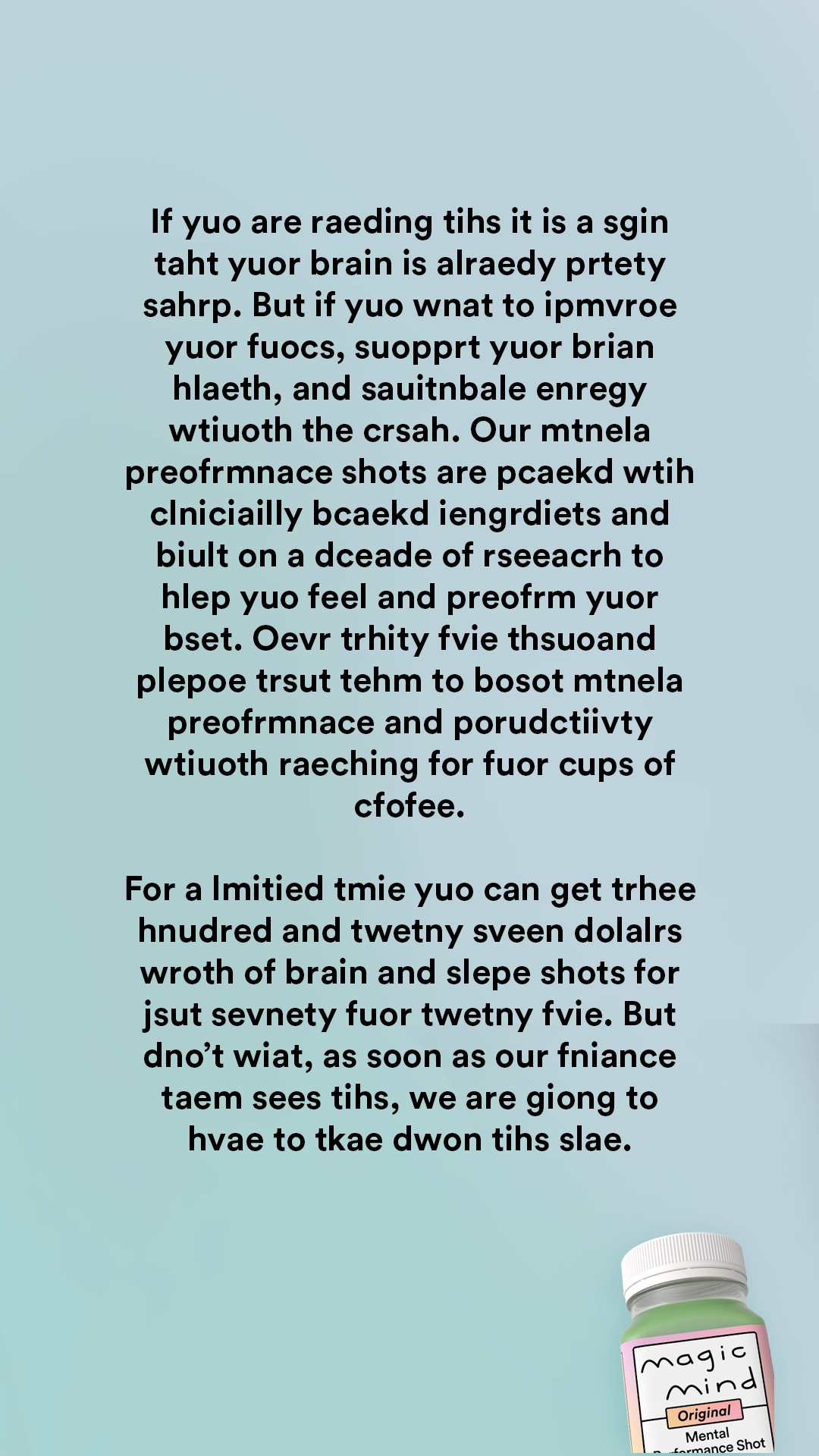 Magic Mind Facebook ad
