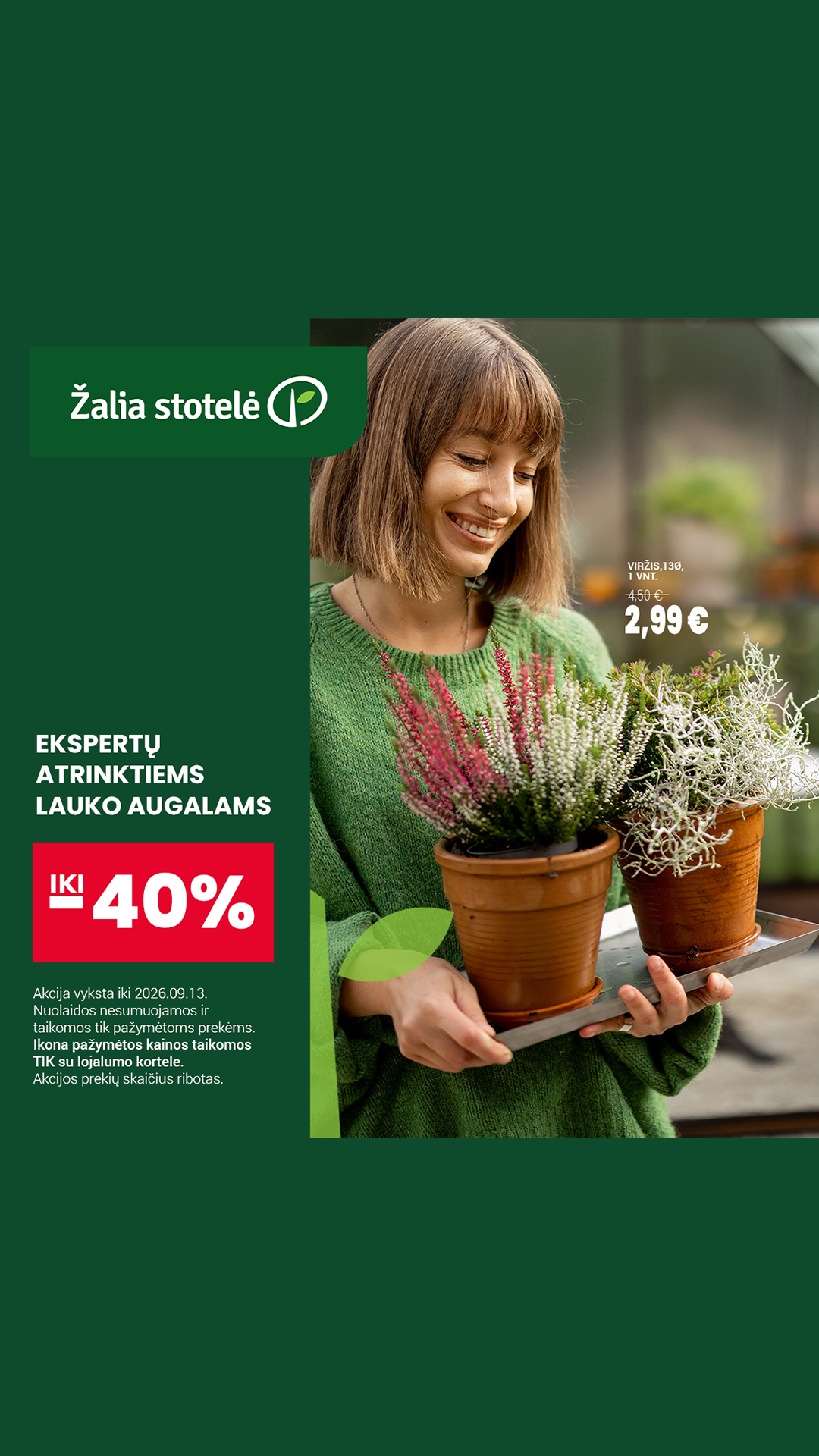 Žaliastotelė.lt Facebook ad