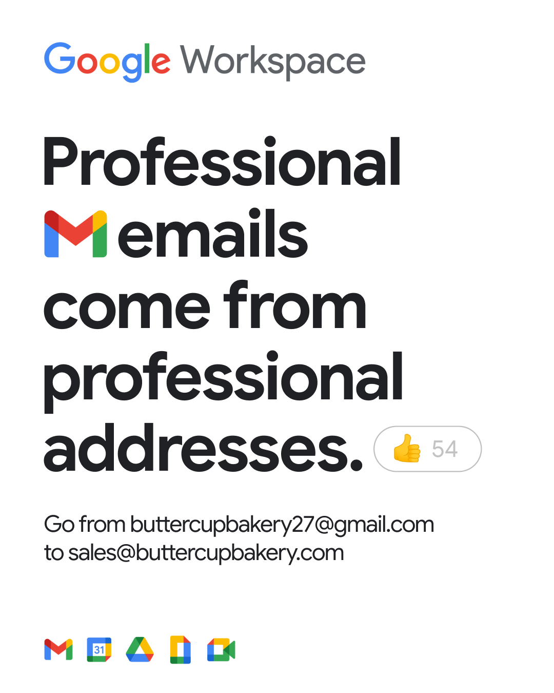 Google Workspace Facebook ad