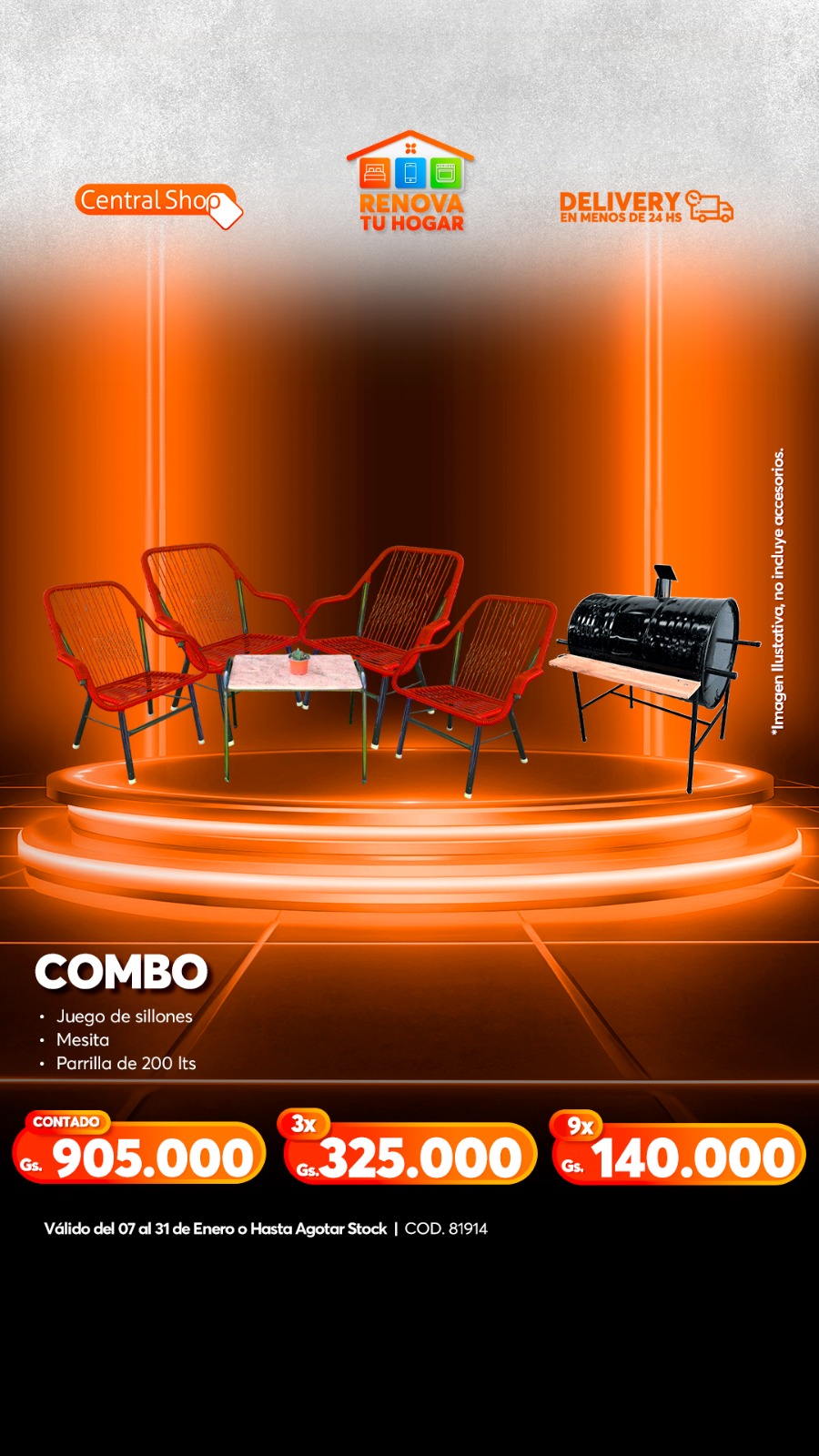 Central Shop Electrodomésticos Facebook ad from Feb 1, 2026