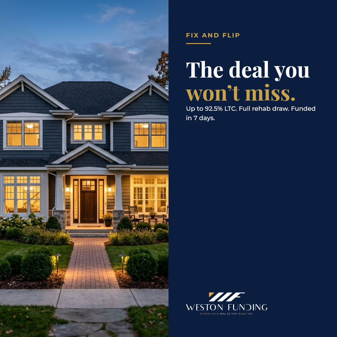 Weston Funding Facebook ad: Don't miss this one