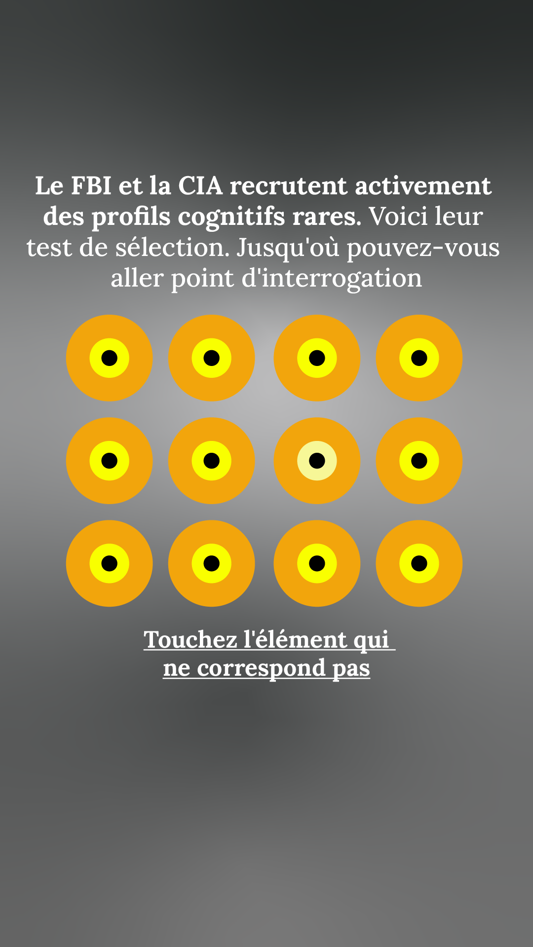 International Brain Test Facebook ad
