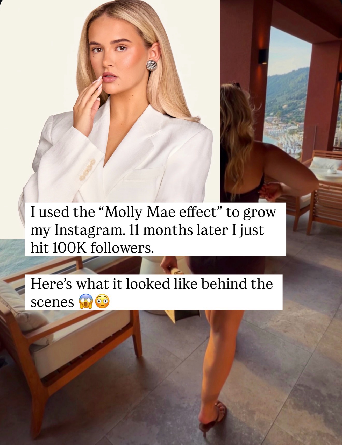 Jenna O'Keefe Facebook ad: I studied the Molly Mae effect, applied it…