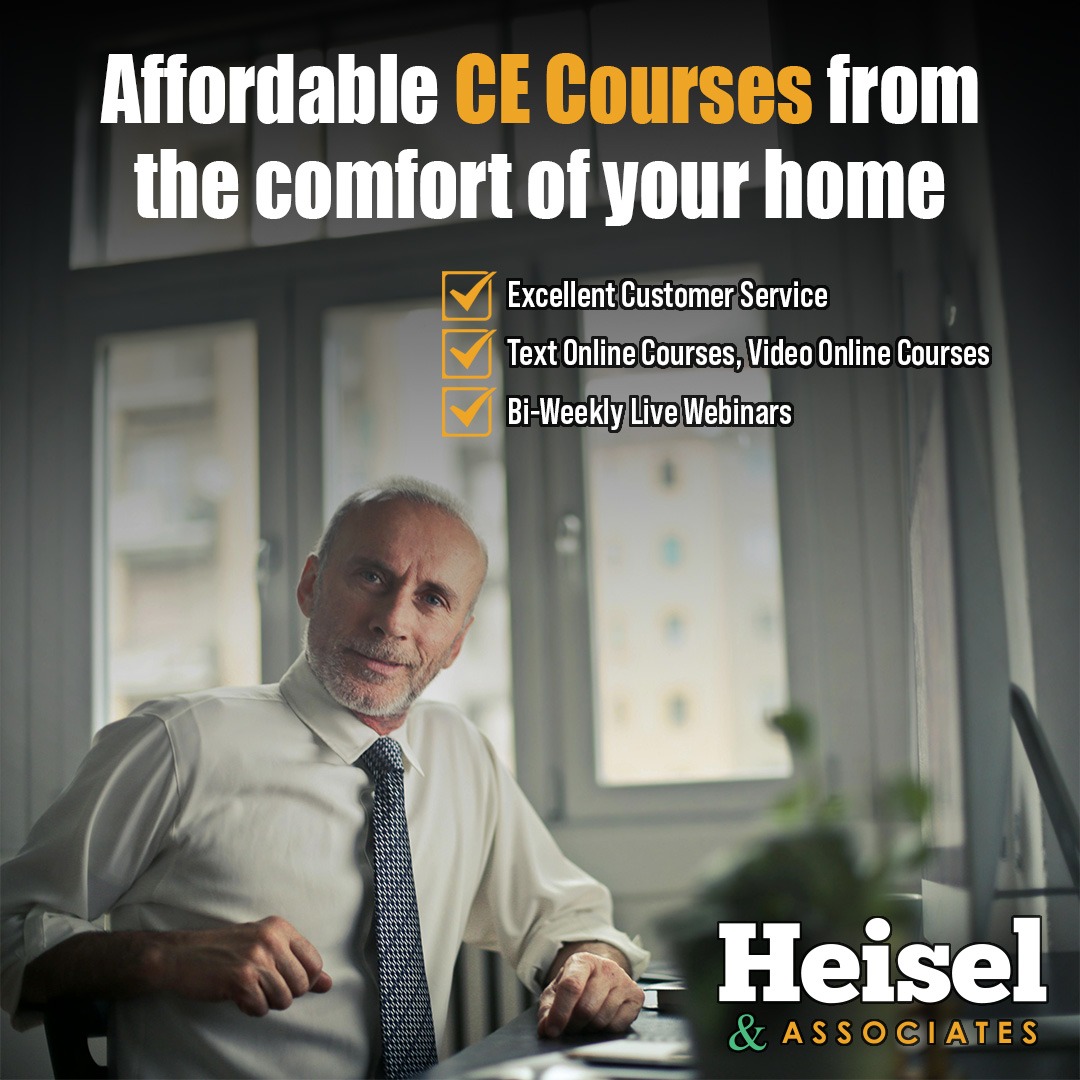 Heisel and Associates Facebook ad: Need CE Hours? Make It Easy with Heisel & Associates!