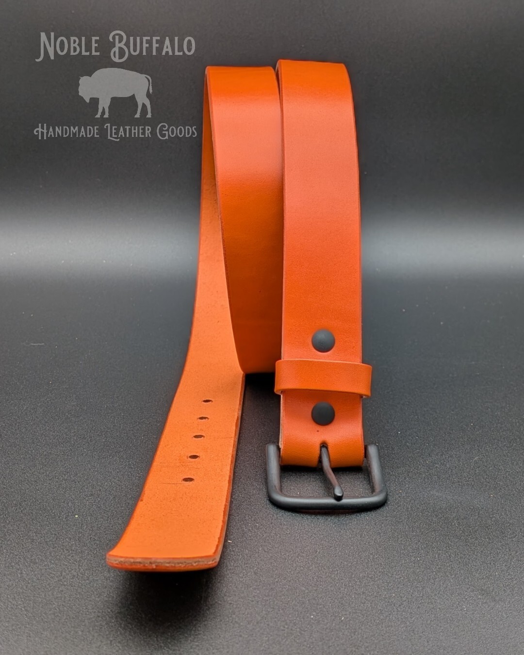 Noble Buffalo Facebook ad: Our new Carrot Orange Belt is made from…