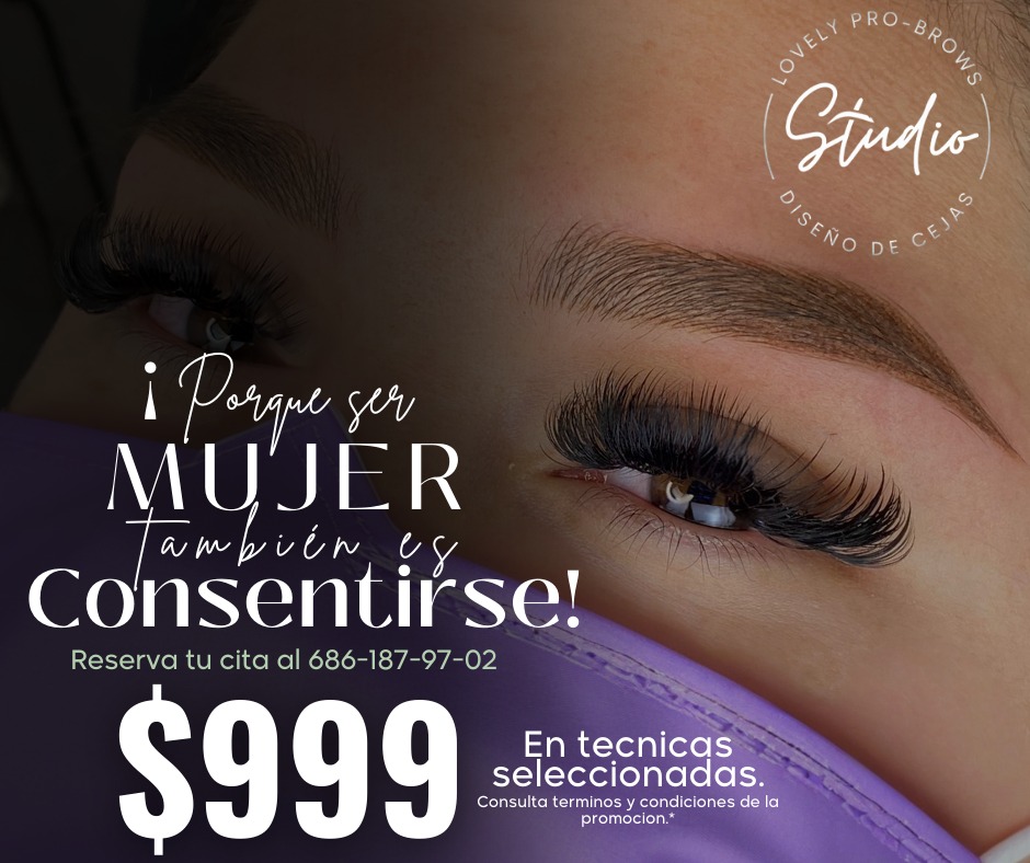 Lovely Pro Brows Studio Facebook ad: Ser mujer también es consentirse