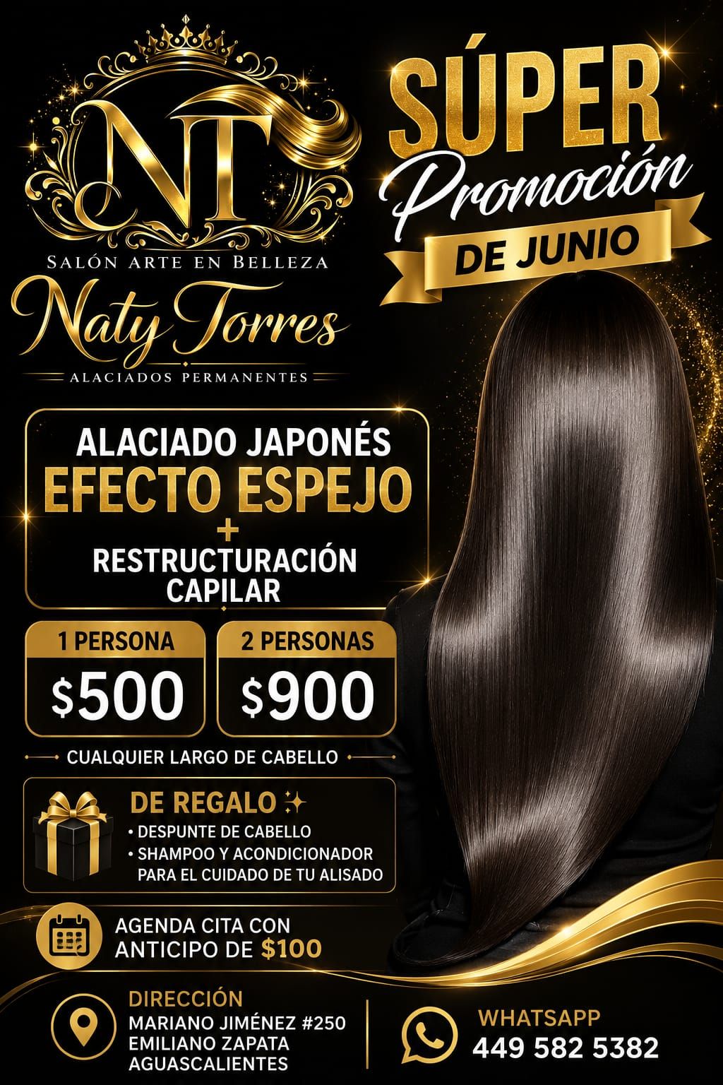 Salón arte en belleza NATY TÓrres Facebook ad: SUPER PROMOCION DE JUNIO