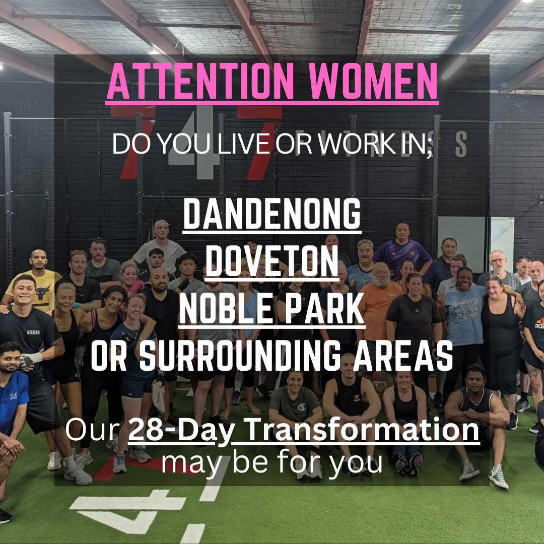 747fitness Facebook ad: 28 DAY TRANSFORMATION