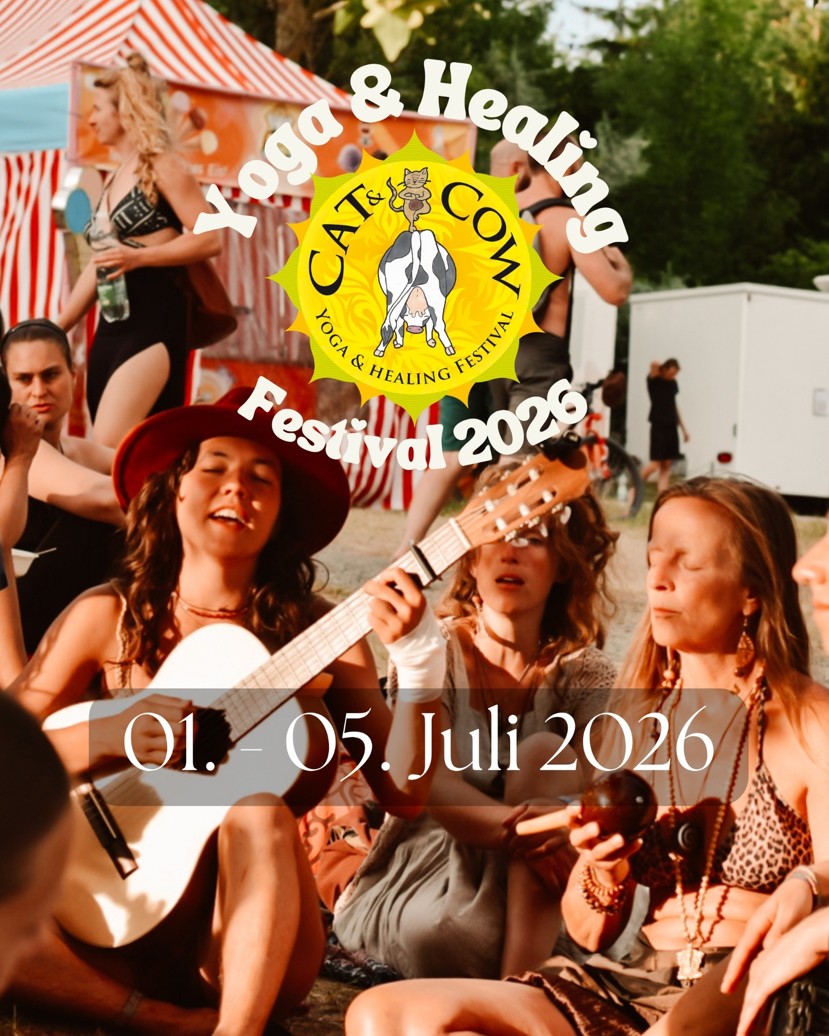 Cat&Cow Facebook ad: 5 Tage Yoga & Festival erleben