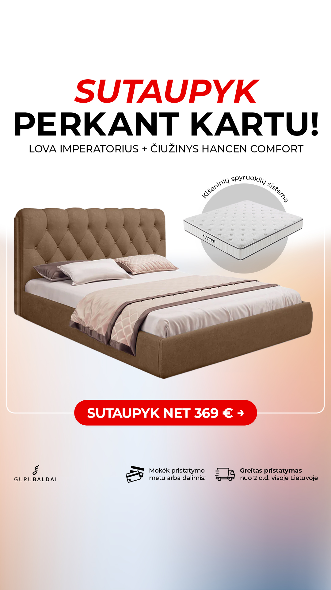 GuruBaldai.lt Facebook ad