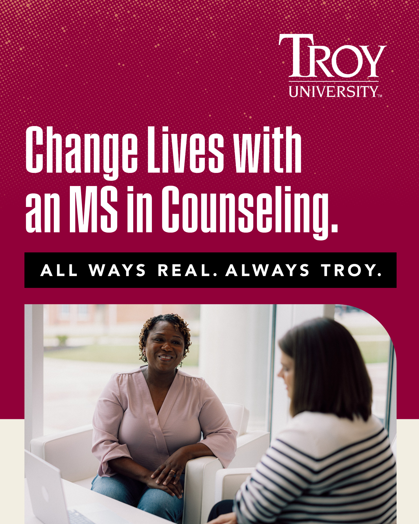 Troy University Facebook ad
