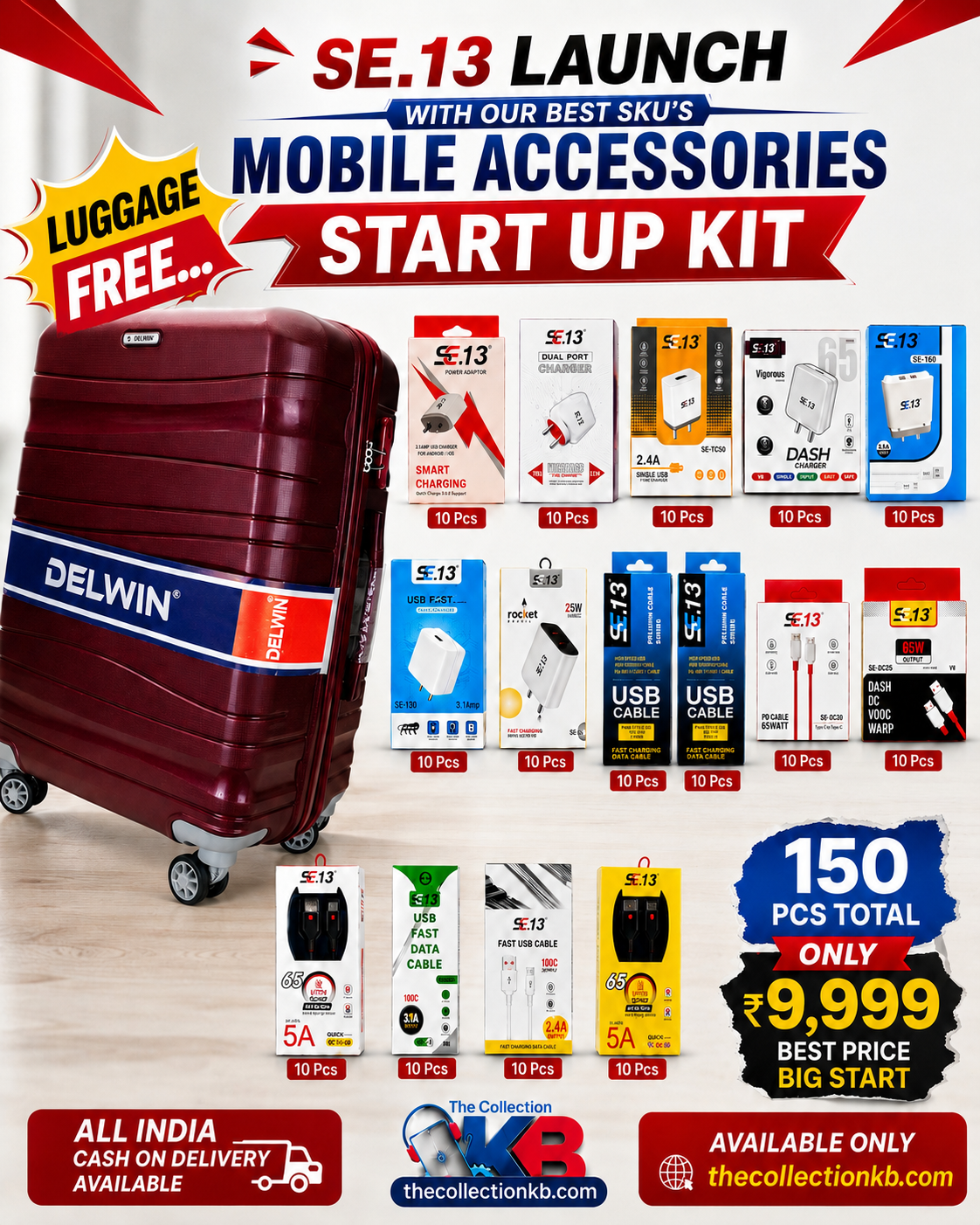 Thecollectionkb Facebook ad: SE.13 Mobile Accessories Start-Up Kit, 150 Pcs + FREE…