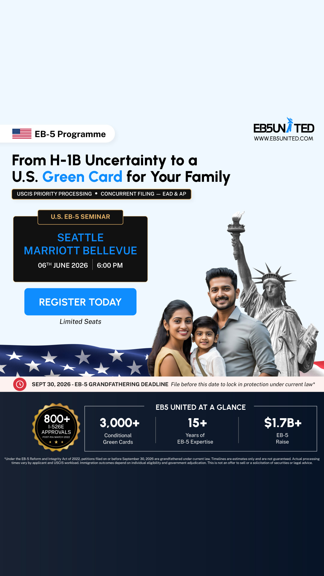 EB5 United Facebook ad from Jun 2, 2026