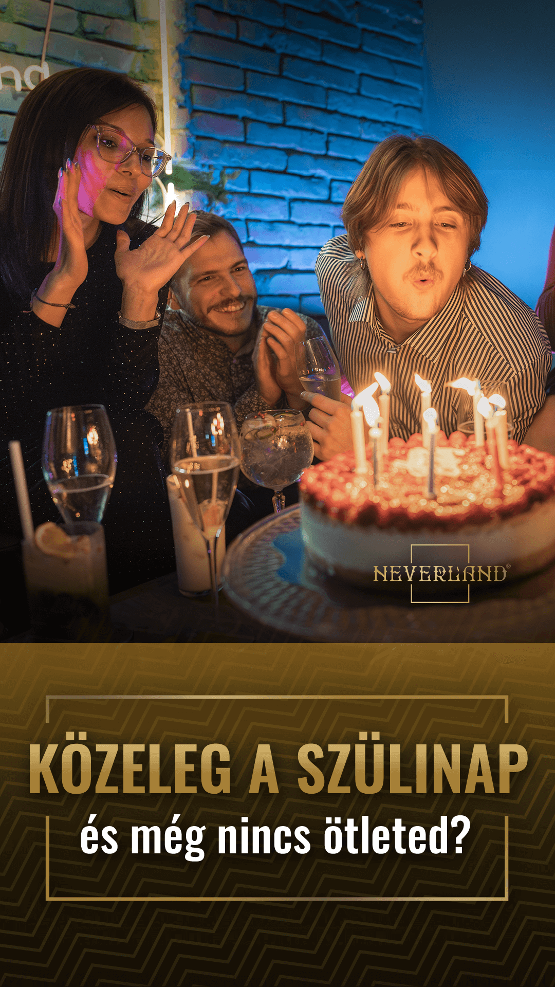 Neverland Bar • Escape Room • Pizzeria Facebook ad