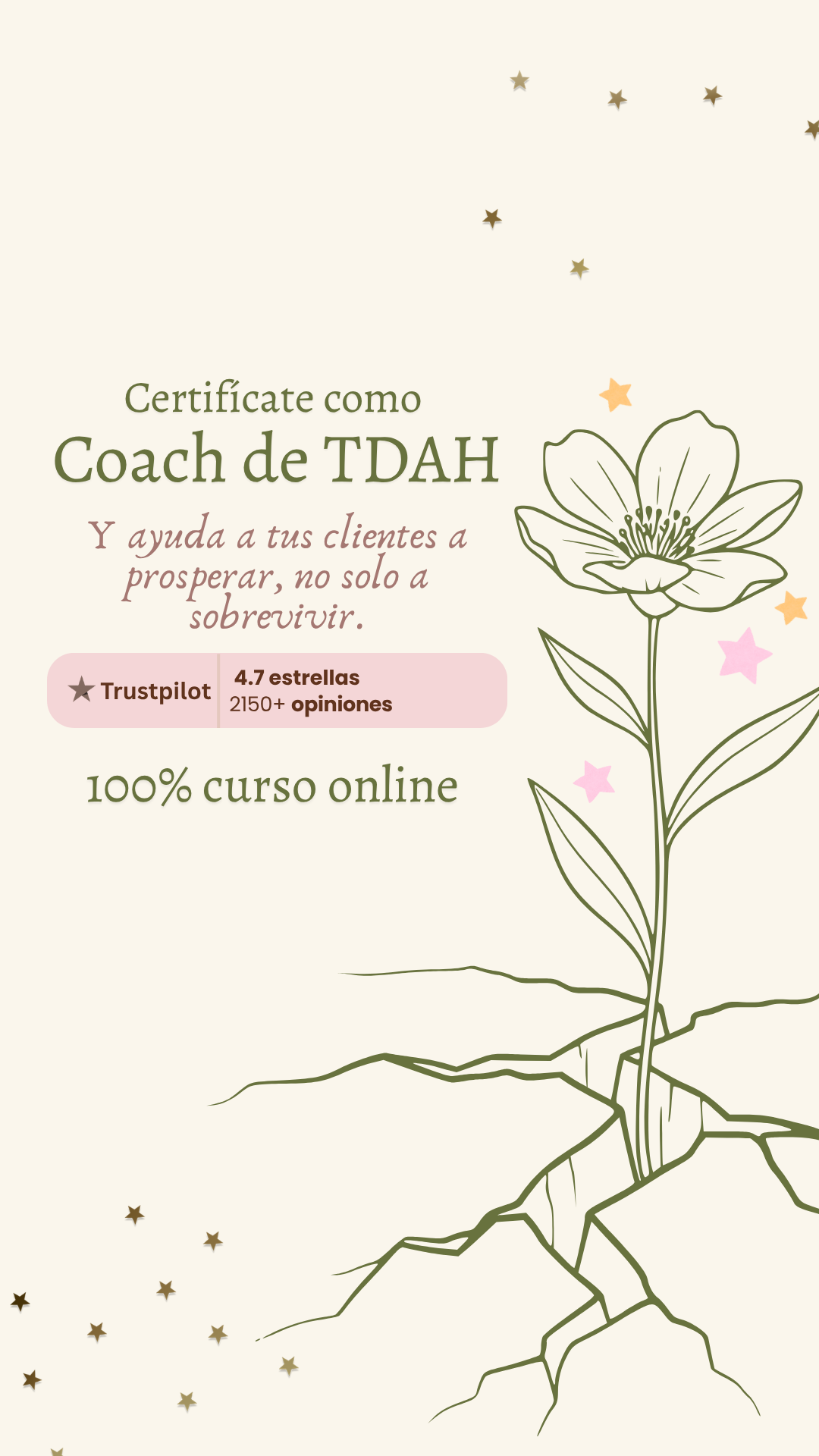 Efficient Coach Facebook ad: Conviértete en coach de TDAH