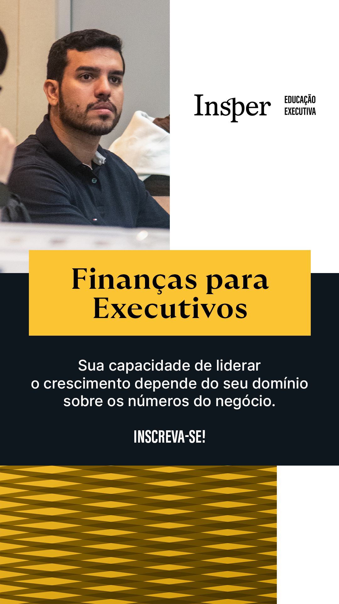 Insper Educação Executiva Facebook ad from Aug 7, 2026
