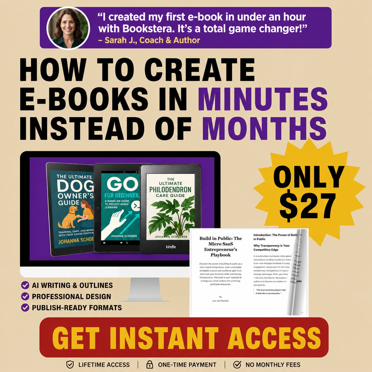 Bookstera Facebook ad