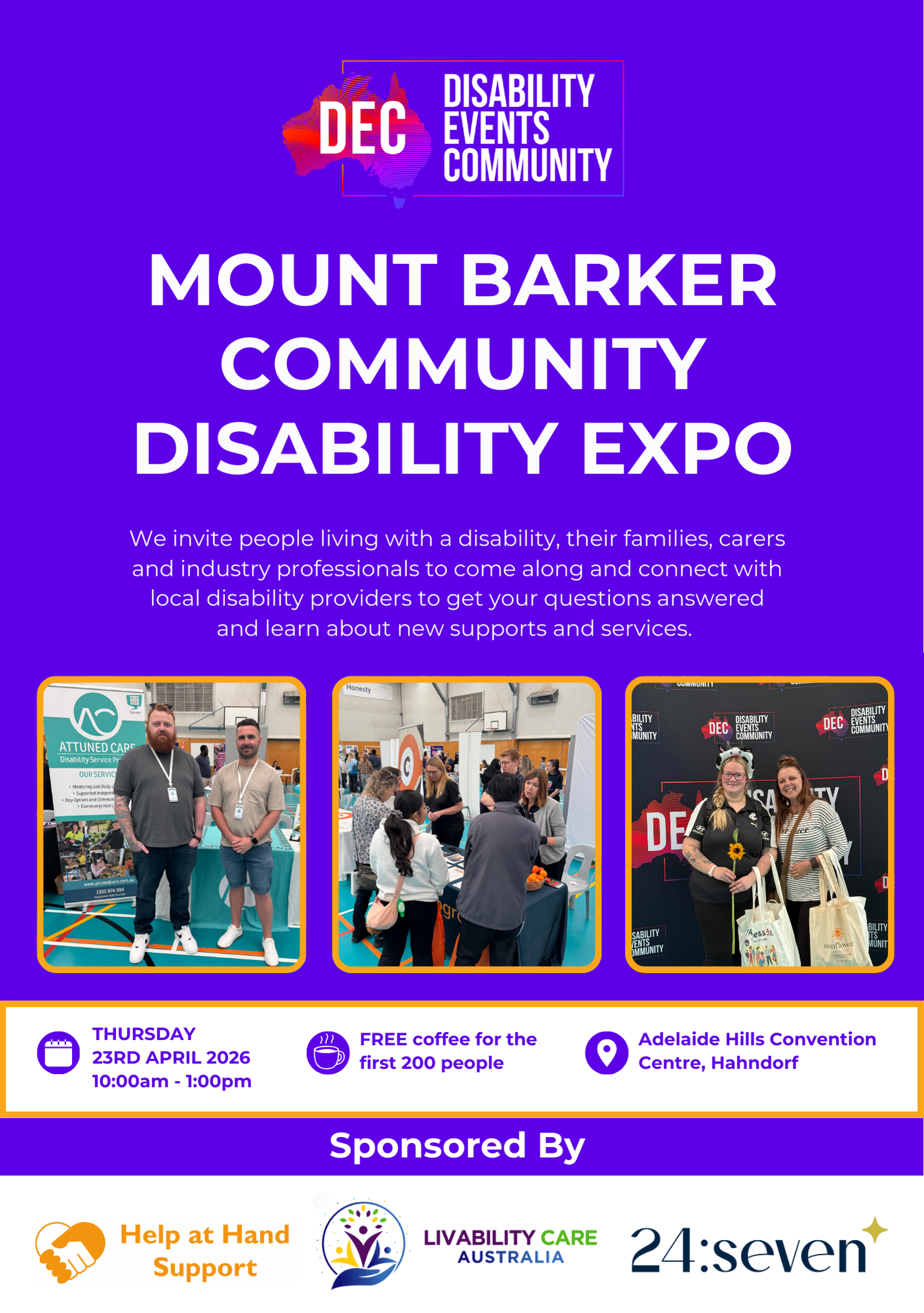 The Disability Events Community - The DEC Facebook ad