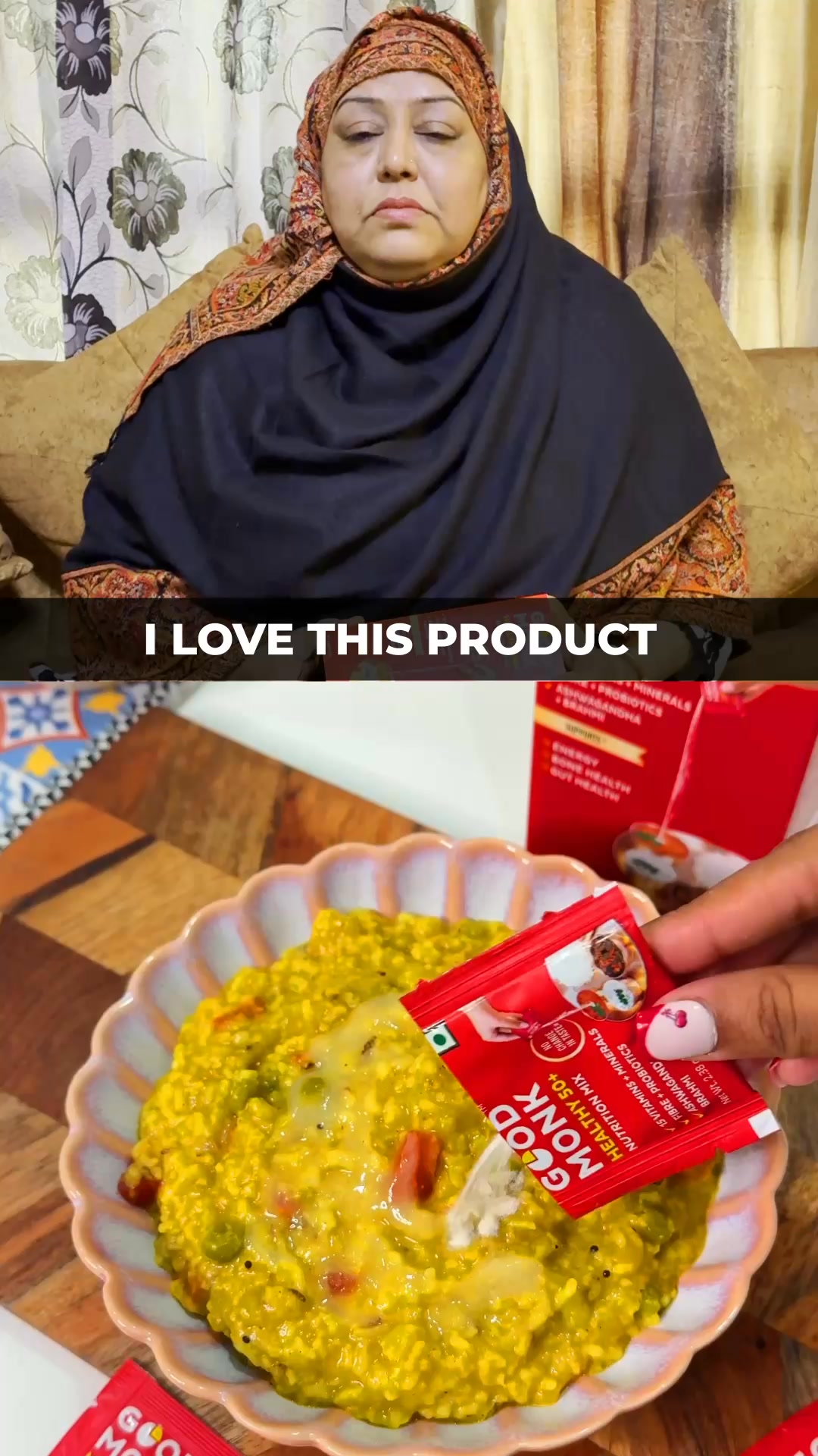 Good Monk Nutrition Facebook ad: Real people. Real experiences.