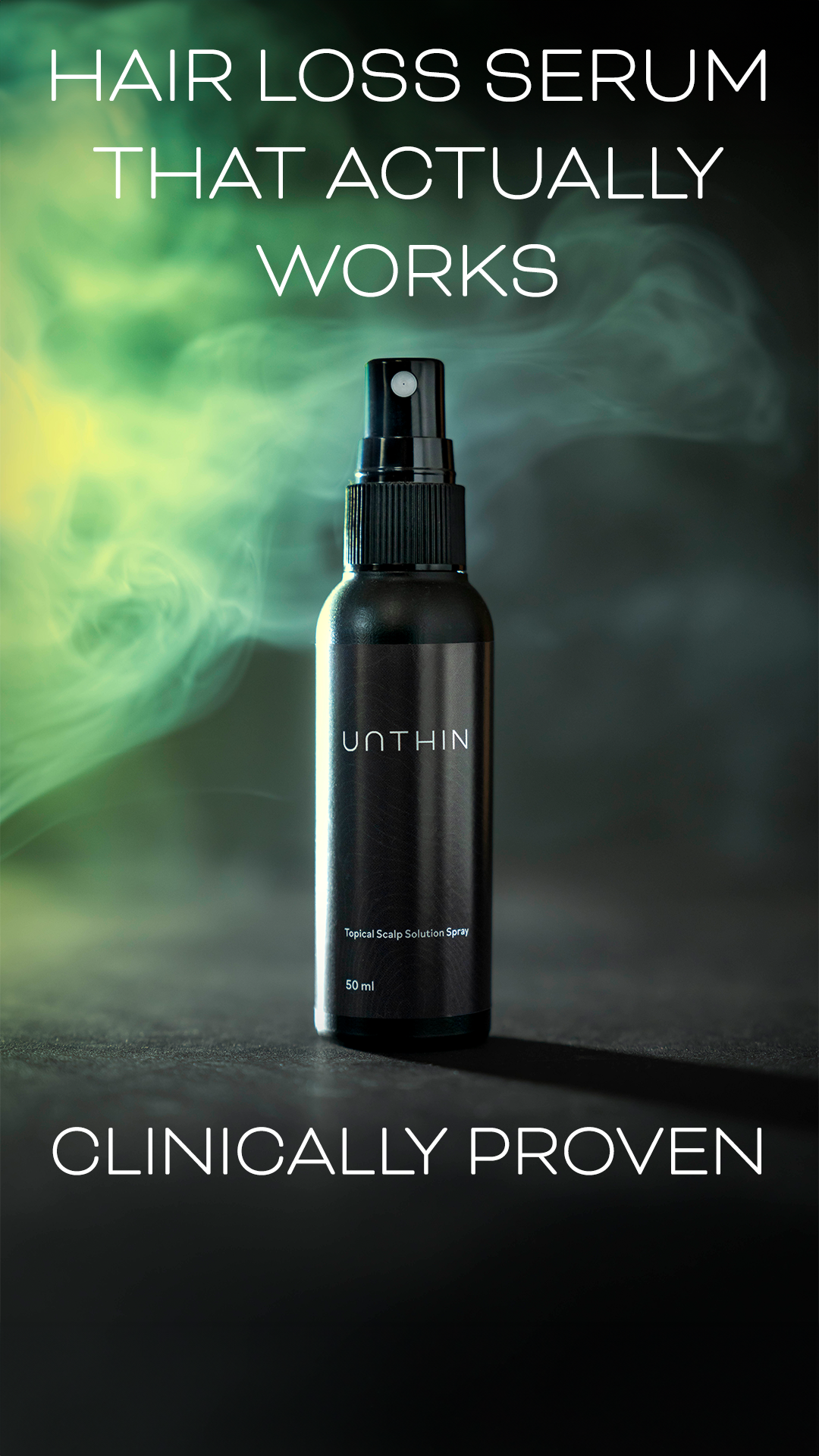 Unthin Hair - Hair Regrowth Serum Facebook ad from Feb 11, 2026