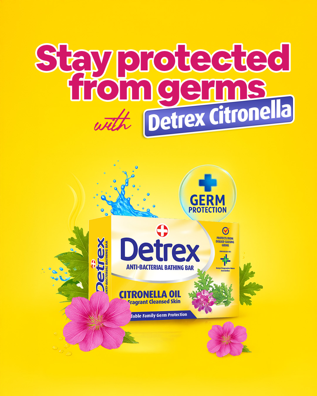 Detrex Germ Protection Soap Facebook ad: Give your little ones all-around protection from…