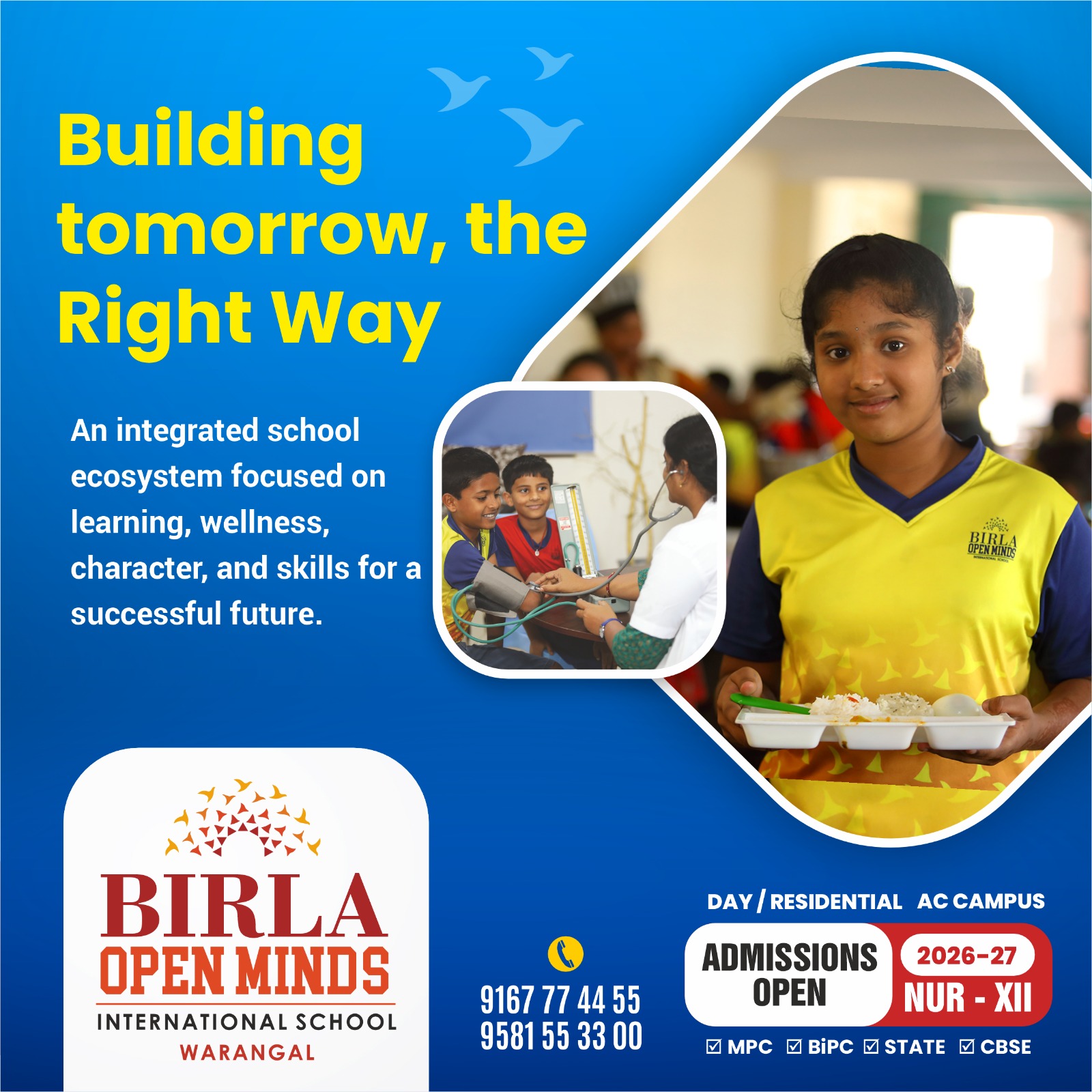 BOMIS - Warangal, Facebook ad: Admissions Open | Nursery to Class XII