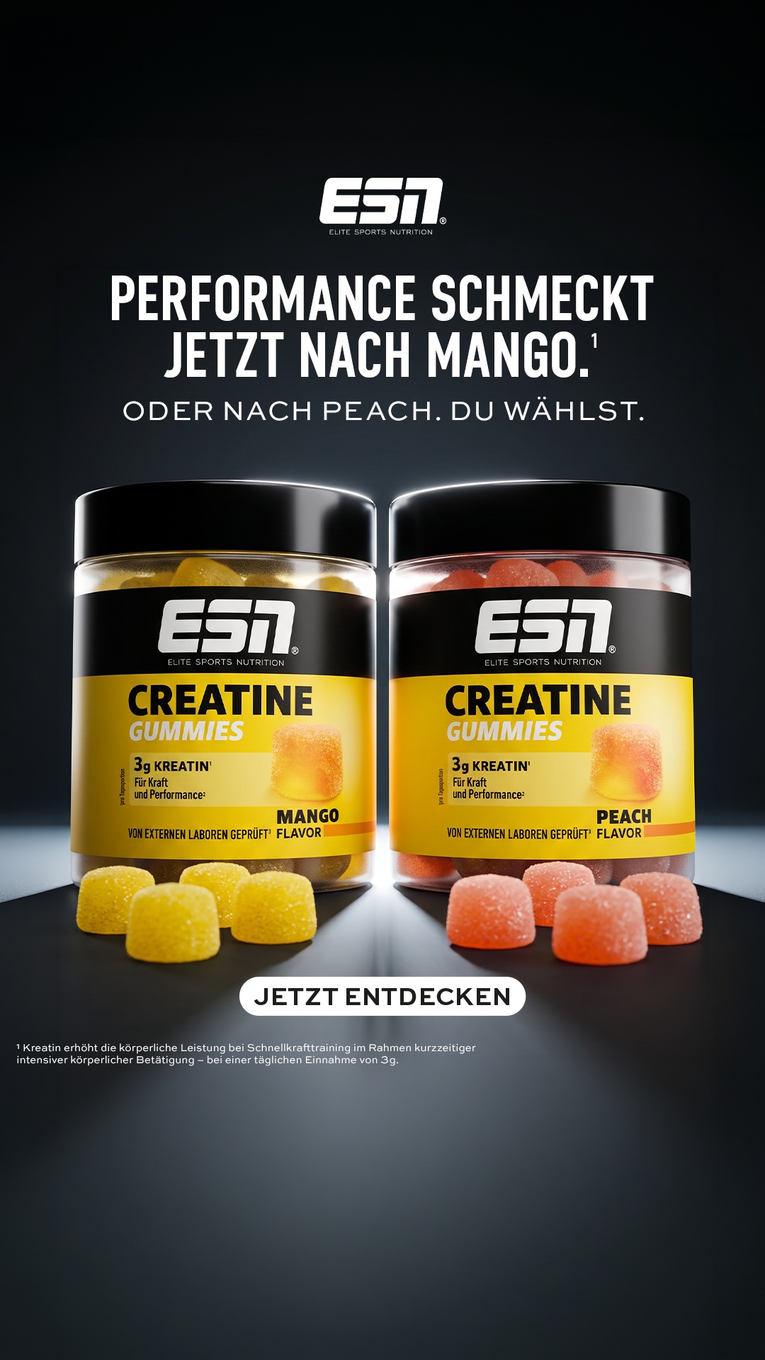 ESN Facebook ad: Das besterforschte Supplement der Welt, jetzt als Gummie