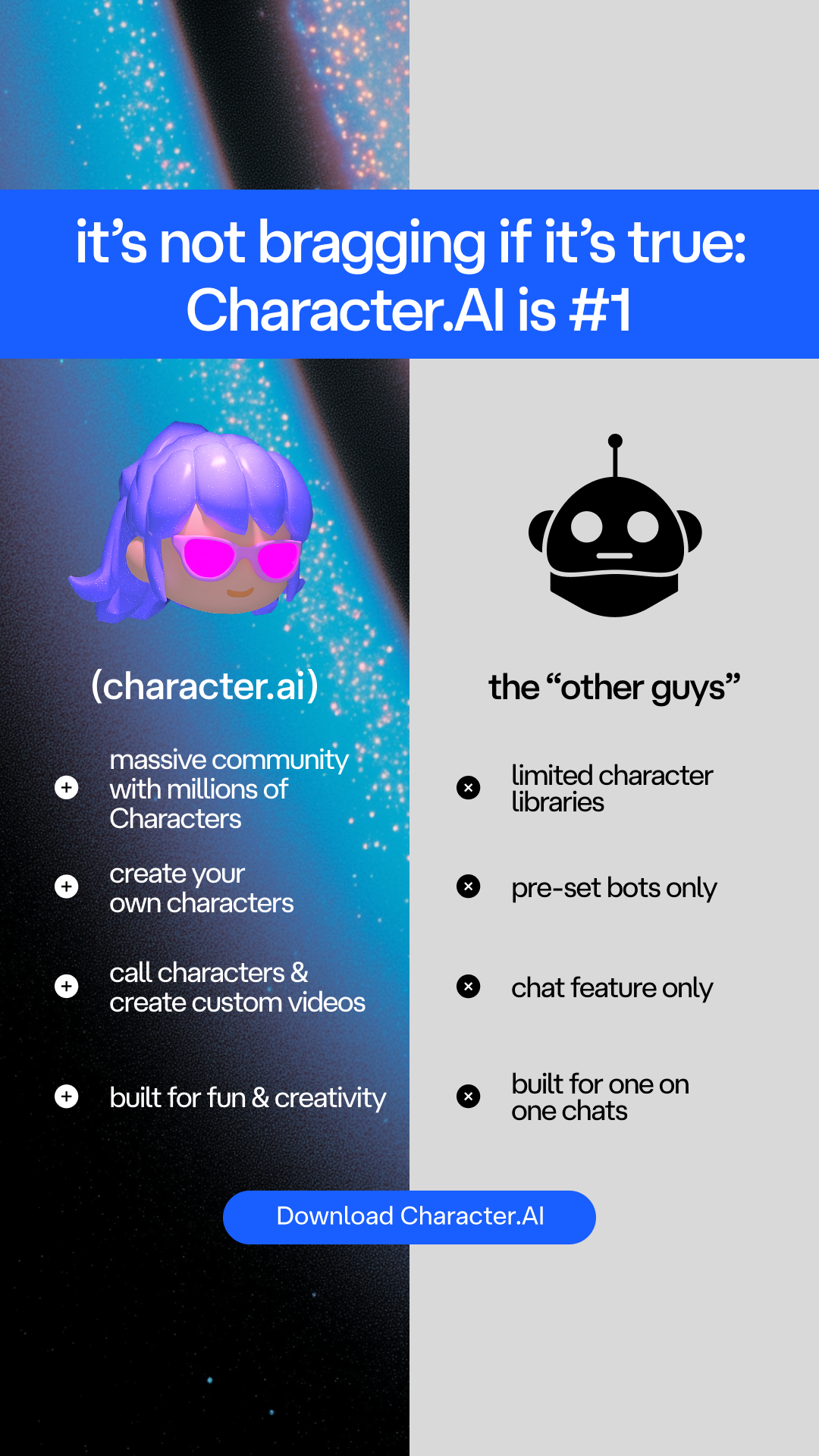 Character.AI Facebook ad
