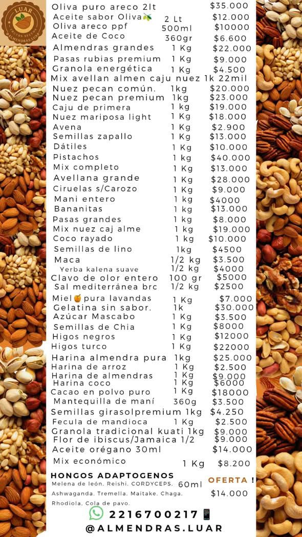 almendras.luar Facebook ad from Nov 12, 2025
