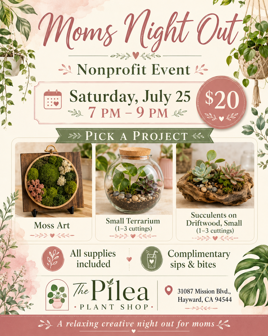 The Pilea plant shop Facebook ad