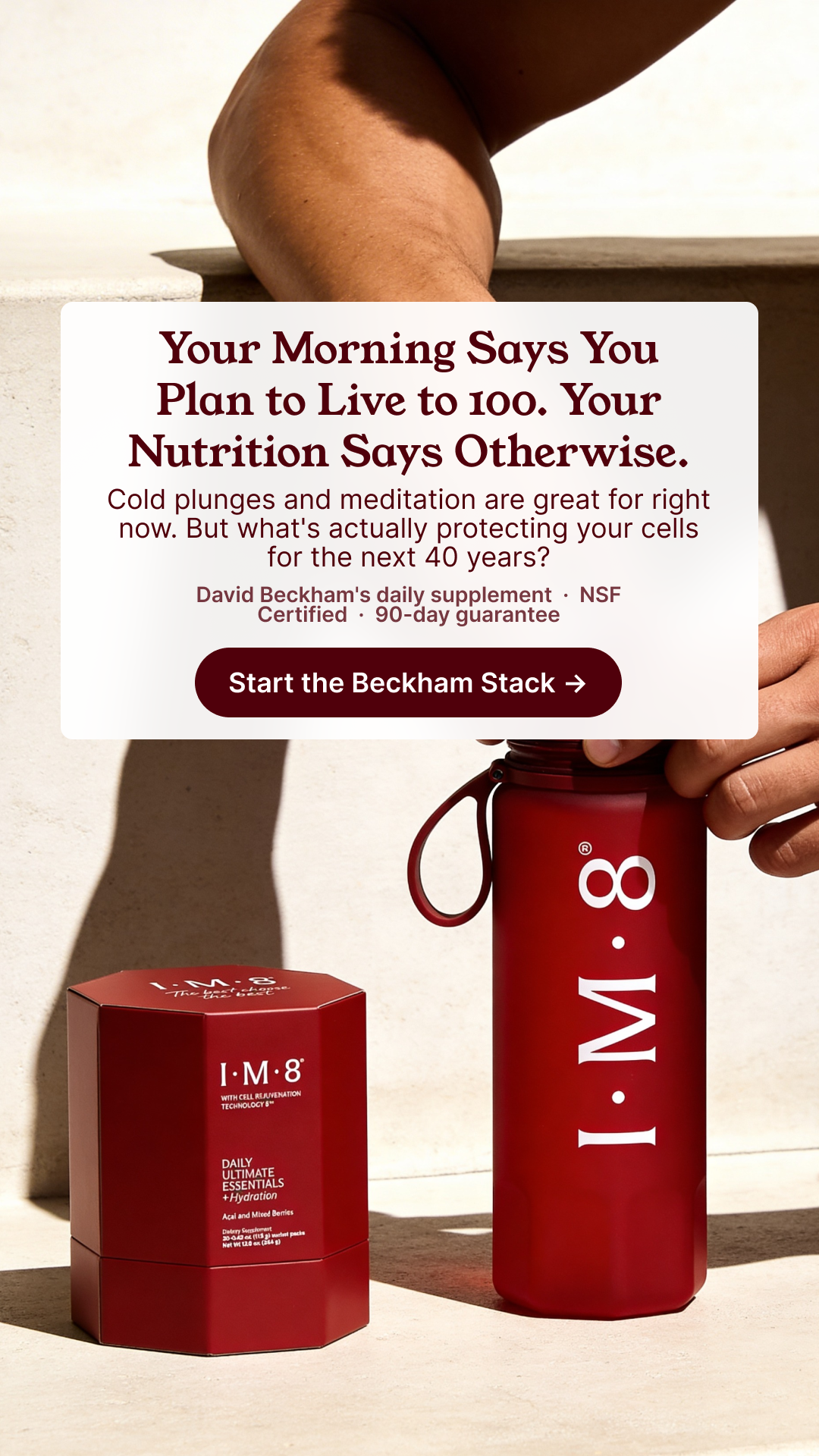 IM8 Facebook ad: Wellness Without the Overwhelm