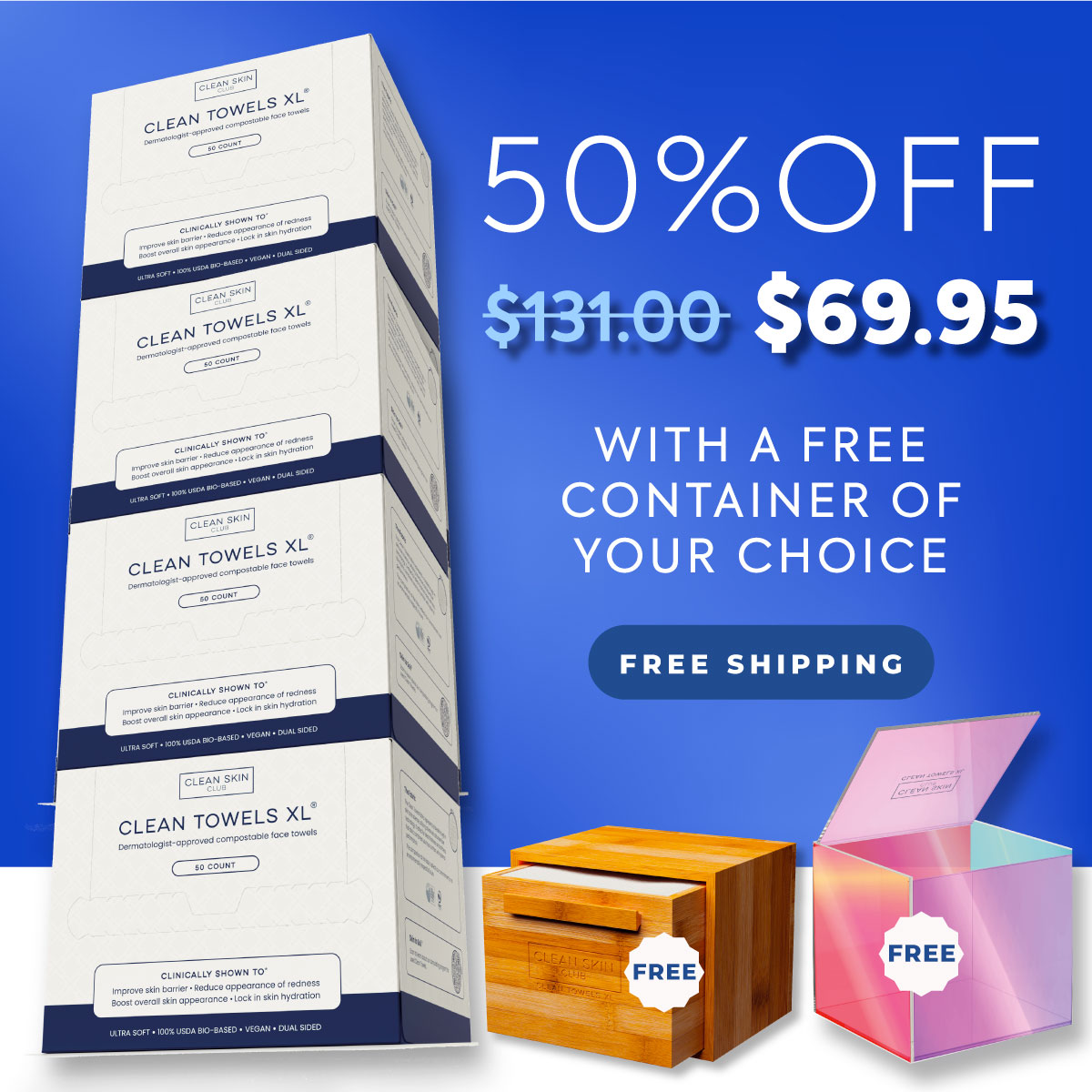 Clean Skin Club Facebook ad