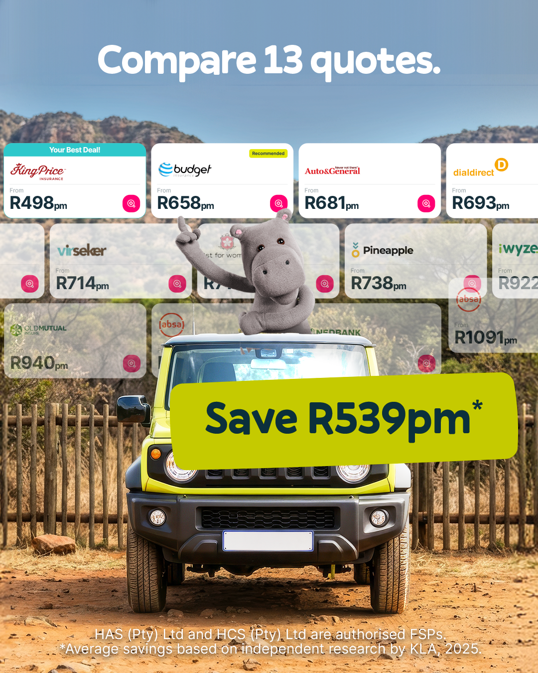 Hippo.co.za Facebook ad
