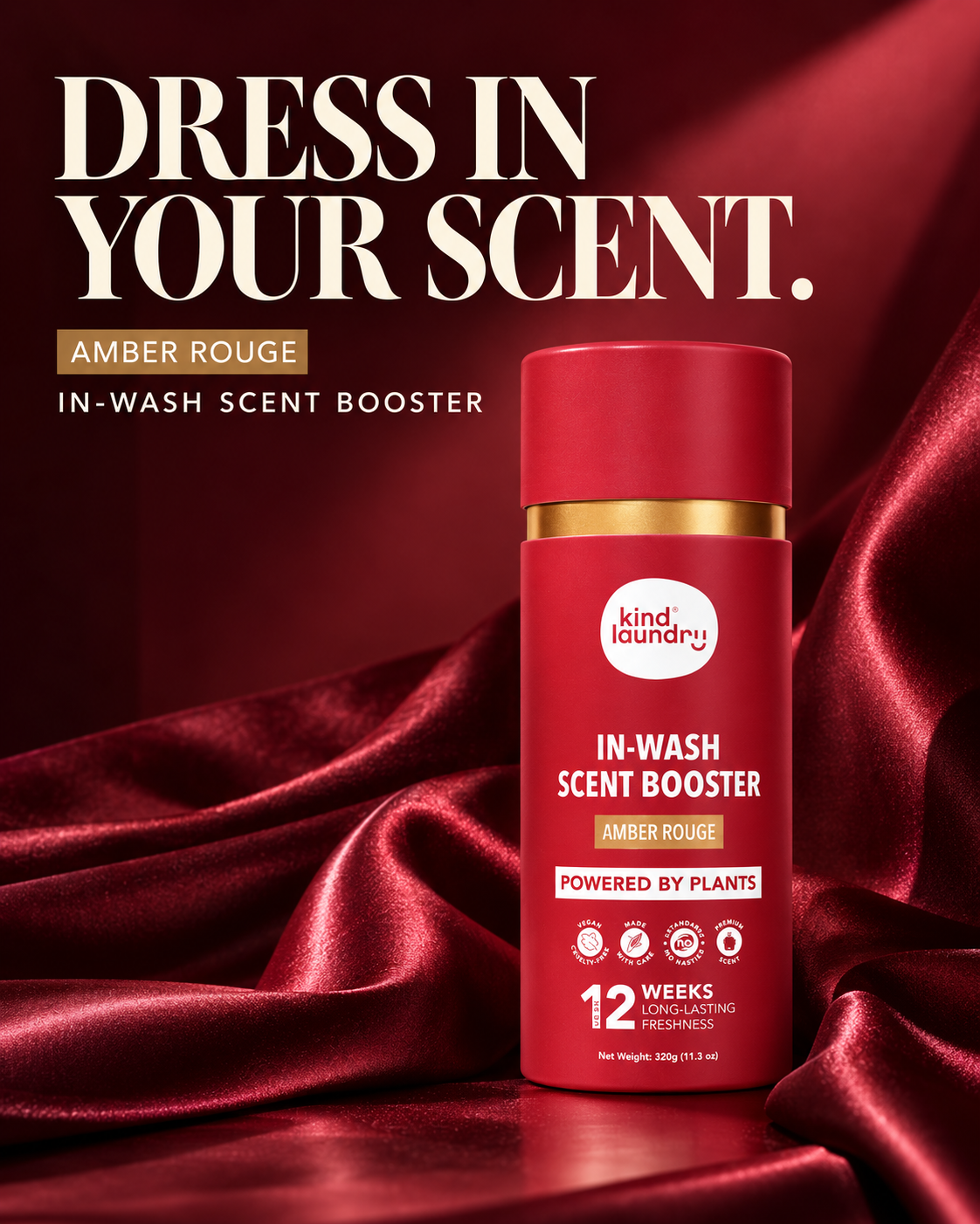 Kind Laundry Facebook ad: Inspired by Baccarat Rouge 540. Powered by Plants.