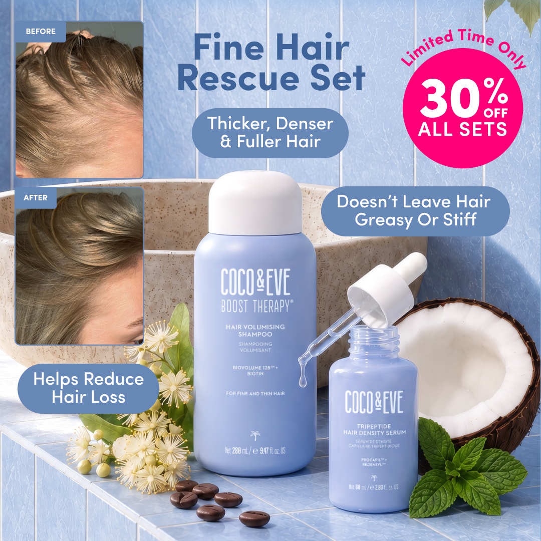 Coco & Eve Facebook ad: Thicker, Denser, Fuller Hair