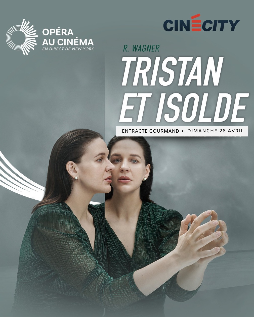Cinécity Facebook ad: Vivez l'opéra TRISTAN ET ISOLDE mise en scène…
