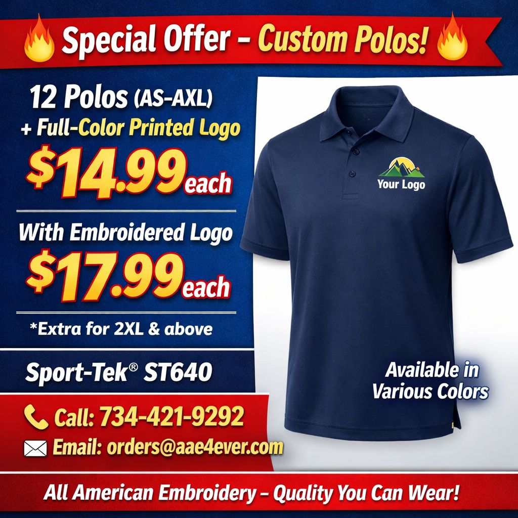 All American Embroidery Facebook ad