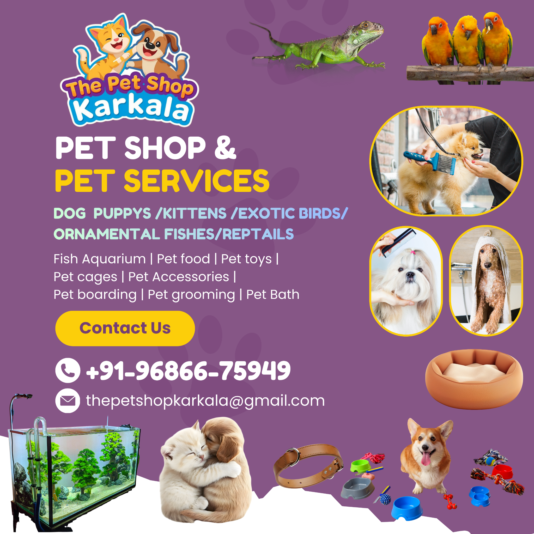 The Pet Shop Karkala Facebook ad: Your One-Stop Pet Shop in Karkala!