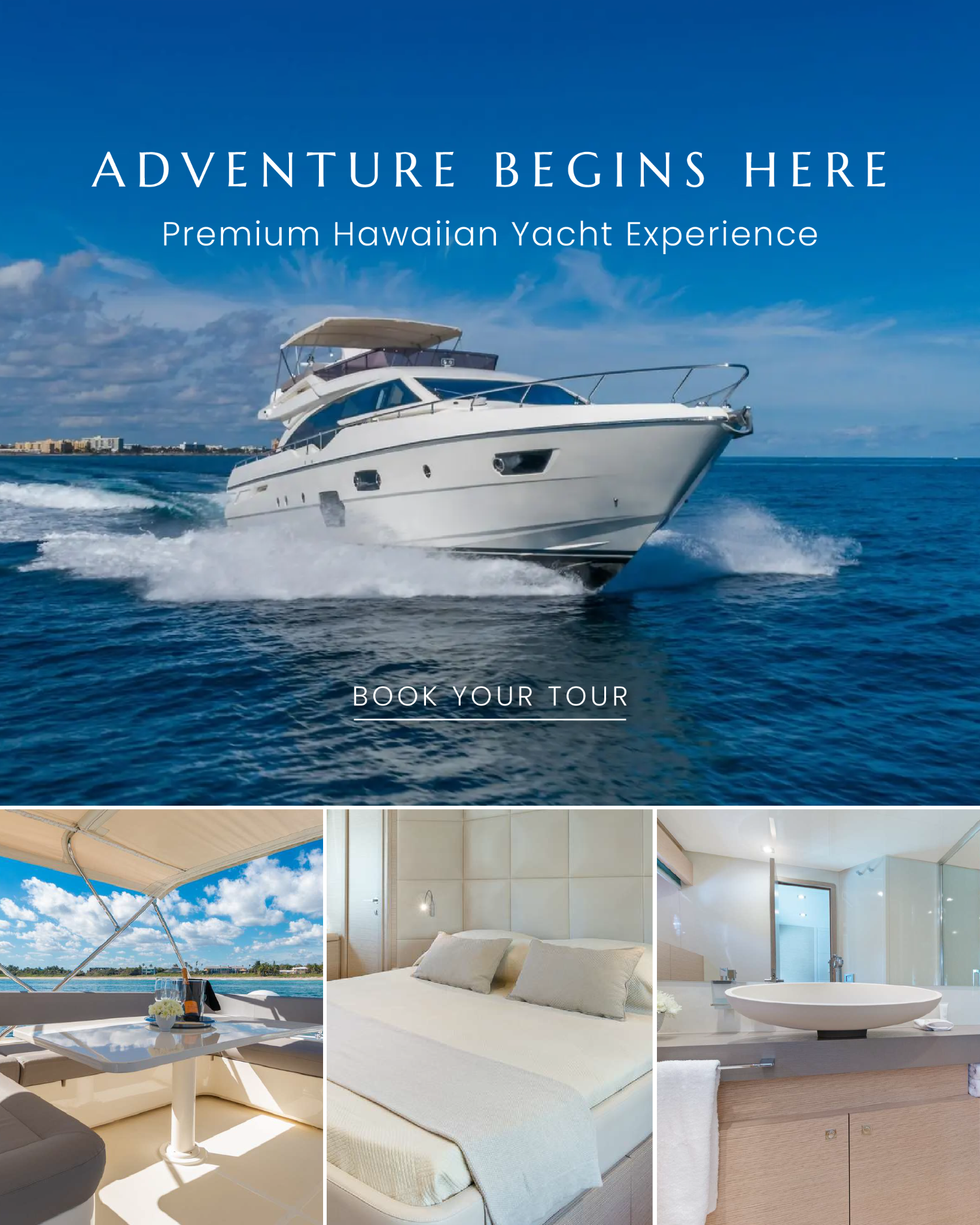 Paradise Charters Facebook ad: Private Yacht Experience