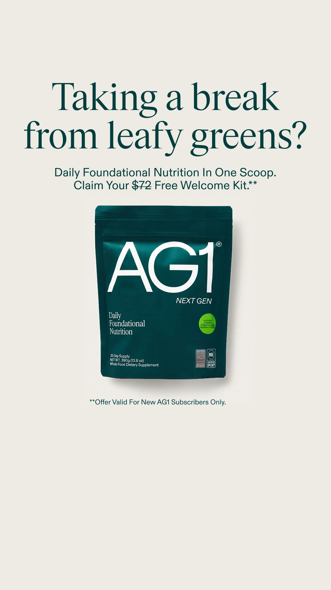 AG1 by Athletic Greens Facebook ad