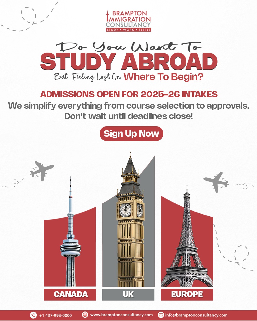 Brampton Immigration Consultancy Facebook ad: BOOK YOUR CONSULTATION TODAY!