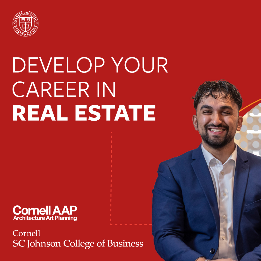 Cornell SC Johnson College of Business Facebook ad: Lead the future of real estate with a…