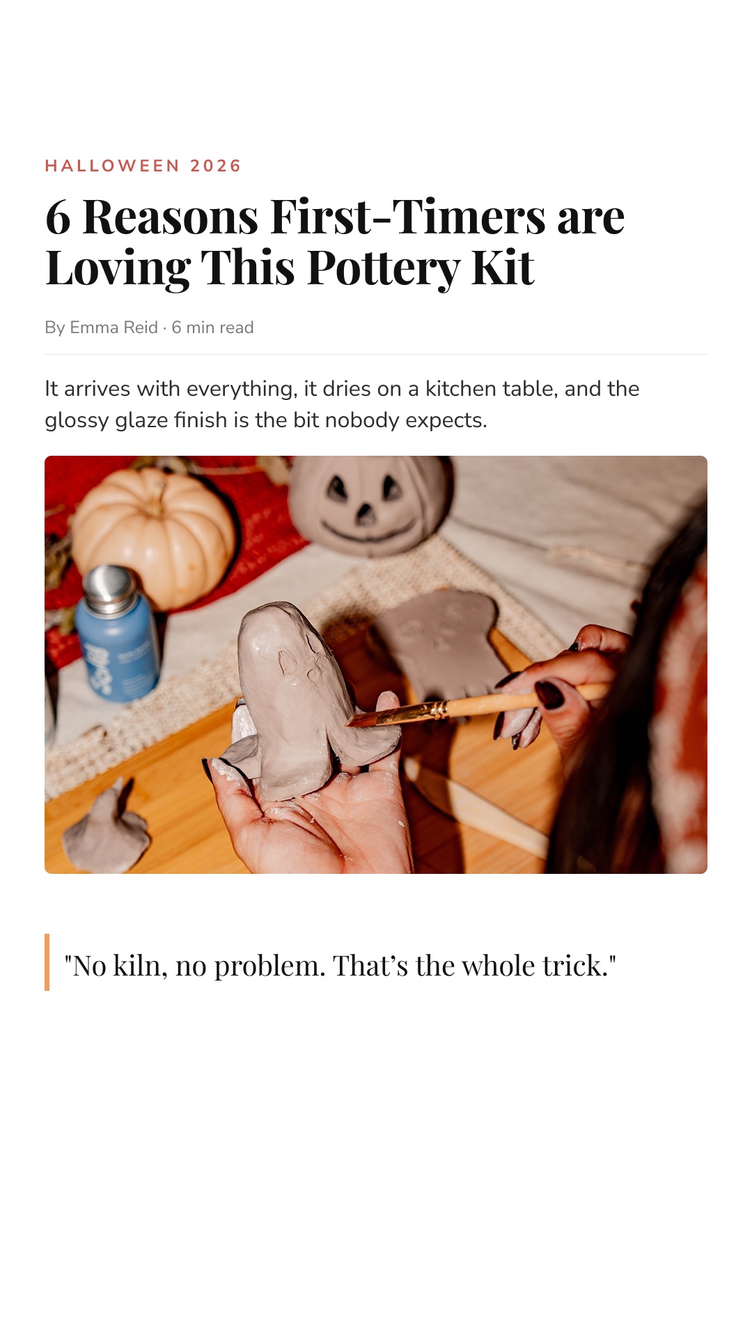 Sculpd Facebook ad: No Kiln, No Problem