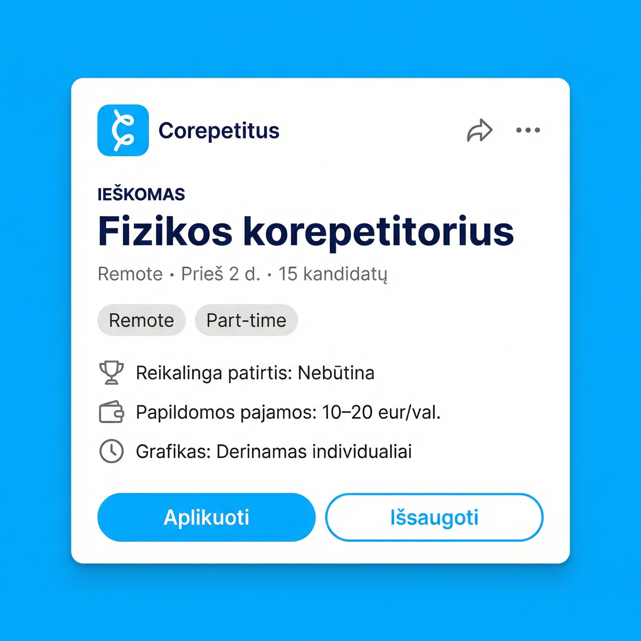 Corepetitus Facebook ad
