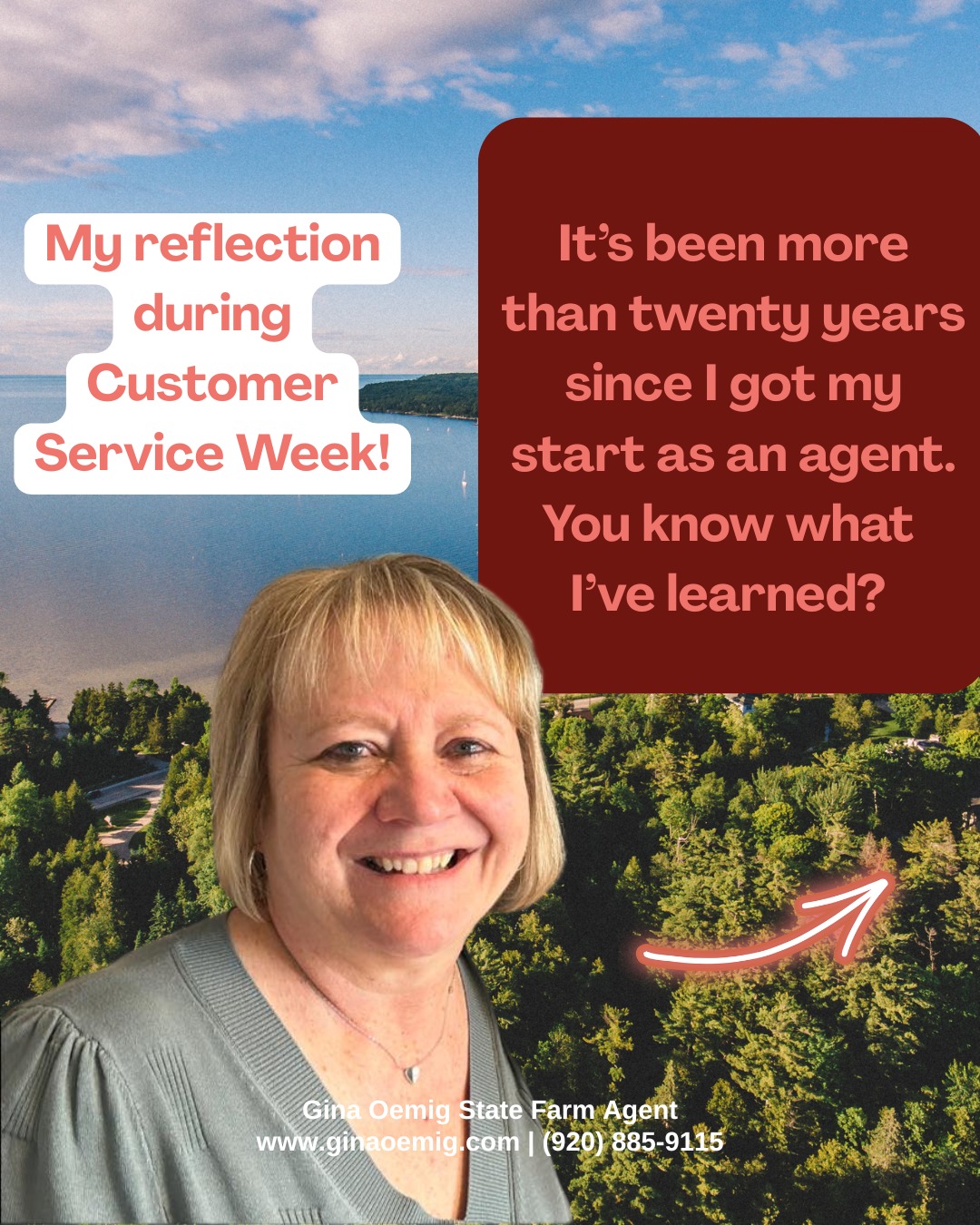 Gina Oemig - State Farm Insurance Agent Facebook ad: Since 2004, my passion has been helping out…